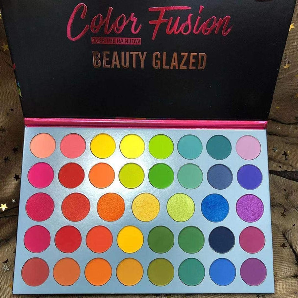 High Pigmented Makeup Palette Easy to Blend Color Fusion 39 Shades Metallic and Shimmers Eyeshadow Sweatproof and Waterproof Eye Shadows