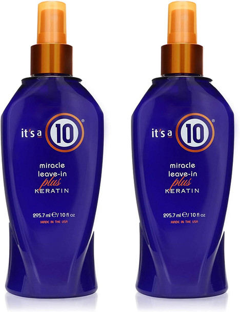 ITS A 10 by It's a 10 MIRACLE LEAVE IN PLUS KERATIN 10 OZ (Package Of 2)