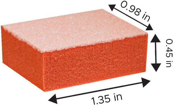 Karlash Nail Mini Orange Buffer Block File 80/100 Grit 2 Sided (780 Count)