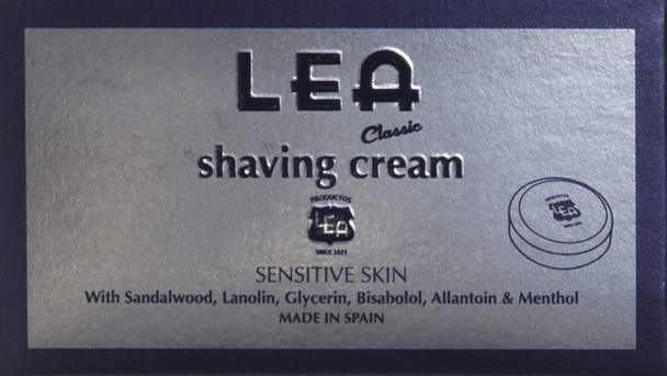 LEA Classic Shaving Cream in Metallic Tub, 5.29 oz