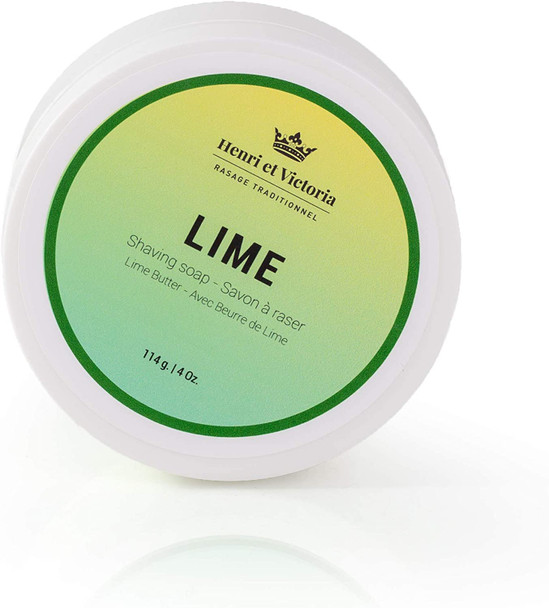 Lime Shaving Soap Fragrance | Canadian Made by Skilled Artisans | Moisturizing, Ultra Glide, Cushioning, Easy Lather, Prevent Razor Burn and Dry Skin | 114 g (4 oz)