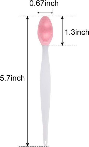 Lip Brush Tool,Double-Sided Silicone Exfoliating Lip Brush (2PCS)