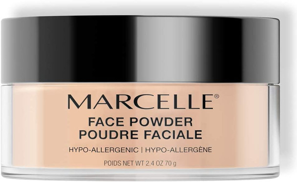 Marcelle Loose Setting Face Powder Hypoallergenic and Fragrance-Free, Translucent, 70 g