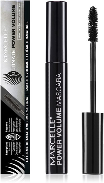 Marcelle Power Volume Mascara, Black, Hypoallergenic and Fragrance-Free, 8.5 mL