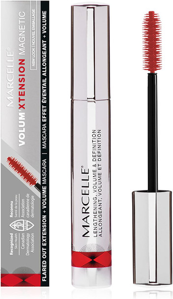 Marcelle Volum'Xtension Magnetic Mascara, Black, Hypoallergenic and Fragrance-Free, 8.5 mL