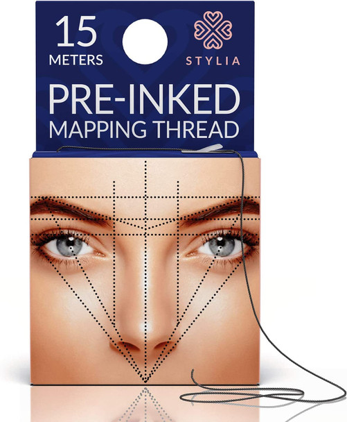 Microblading Supplies Pre-Inked Eyebrow Mapping String  15 Meters - Ultra-Thin, Mess-Free Thread, Create a Crisp, Spot-on Brow Map Every Time  Hypoallergenic, Cosmetic Grade For Permanent Makeup