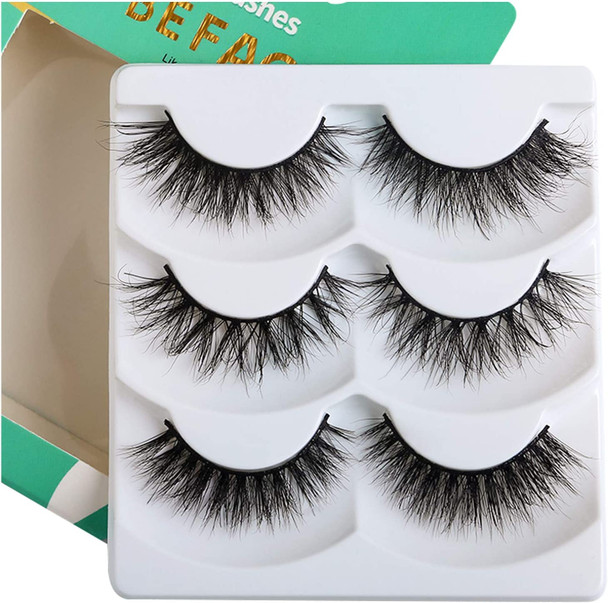 Mink lashes 3pairs High Volume Fluffy False Eyelashes Set