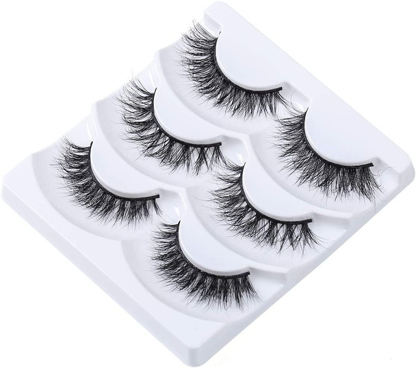 Mink lashes 3pairs High Volume Fluffy False Eyelashes Set