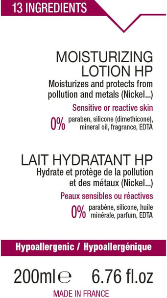 Moisturizing Lotion HP x2 - Protective Moisturizer: Protects skin from Pollution, Dryness, Metals. Proven Effectiveness. Safe & Pure Formulation. Sensitive, Irritated, Reactive skin
