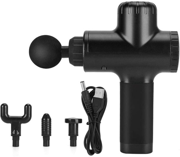 Muscle Massage Gun, Percussion Massage for Athletes Deep Tissue Massager Impact Device Handheld Muscle Electric Gun with 6 Adjustable Speed and 4 Heads Helps Relieve Soreness