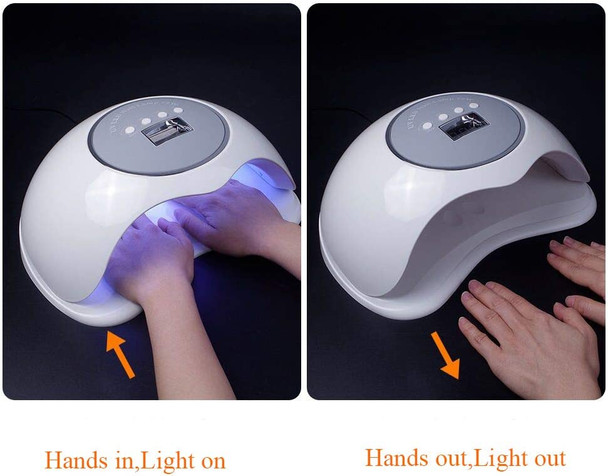 Nail Dryer 72W UV LED Nail Lamp [Big Size] [Quick-drying] with 4 Timers Professional Nail Art Tools Accessories