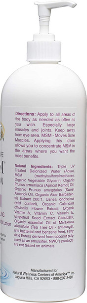 NWC Naturals Ultra Pure Extra-Healing MSM Lotion, 32 Fluid Ounce