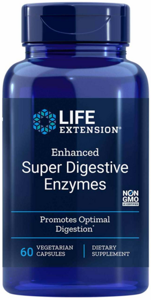 Life Extension Enhanced Super Digestive Enzymes, 60 Vegetarian Capsules