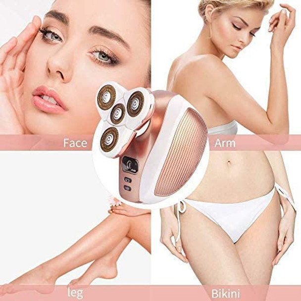 Painless Leg Hair Removal for Women - Rechargeable Waterproof Instant Hair Remover for Body Arm Legs Face Lips Bikini