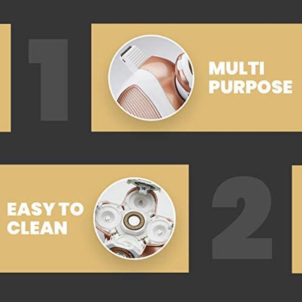 Painless Leg Hair Removal for Women - Rechargeable Waterproof Instant Hair Remover for Body Arm Legs Face Lips Bikini