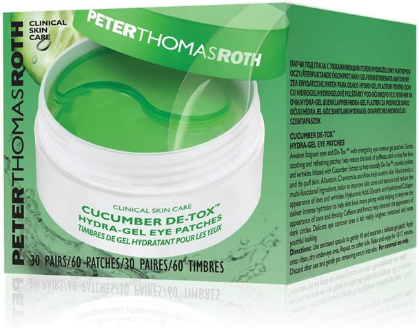 Peter Thomas Roth Cucumber De-Tox, Hydra-Gel Eye Patches, 30 Pairs/60 Patches