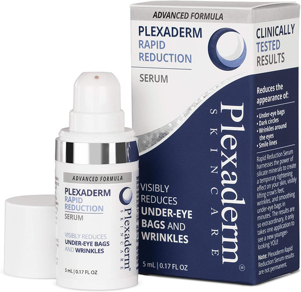 Plexaderm Rapid Reduction Eye Serum - Advanced Formula - Visibly Reduce Under-Eye Bags, Wrinkles, Dark Circles, Fine Lines & Crow's Feet Instantly