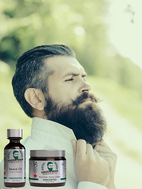 Premium Vegan Beard Oil & Leave-in Conditioner | Fast Beard Growth Oil | 100% Natural Plant-Based Non-GMO Zero Fillers | Unscented, Fragrance-Free