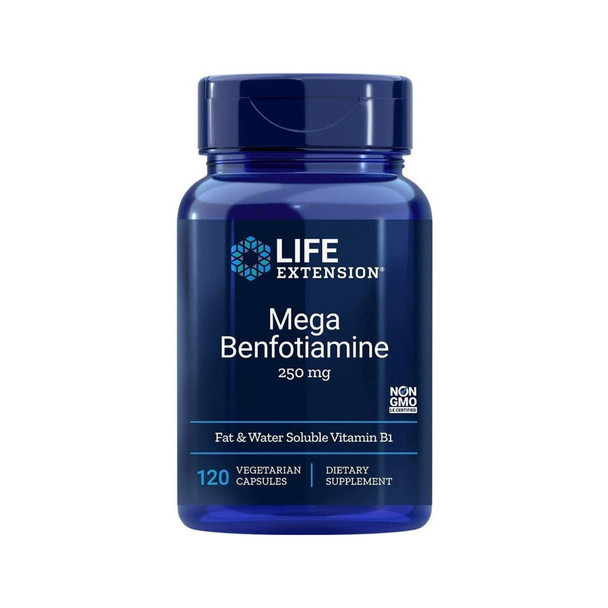 Life Extension - Mega Benfotiamine, 250 mg, 120 Vegetarian Capsules Life Extension - Mega Benfotiamine, 250 mg, 120 Vegetarian Capsules