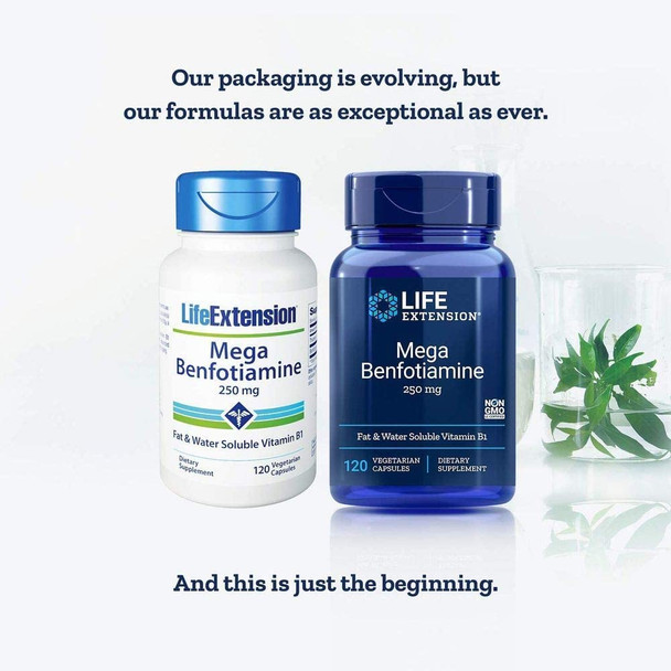 Life Extension - Mega Benfotiamine, 250 mg, 120 Vegetarian Capsules Life Extension - Mega Benfotiamine, 250 mg, 120 Vegetarian Capsules