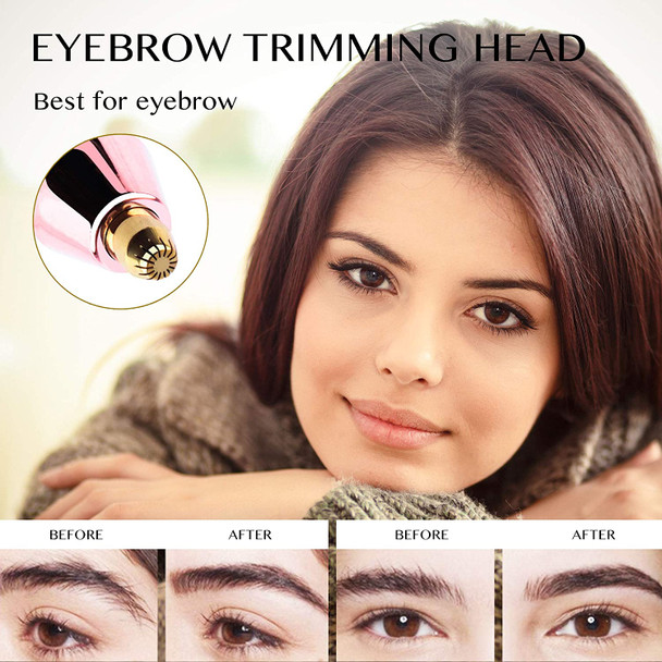 Rechargeable Eyebrow Trimmer & Facial Hair Remover 2 IN 1 Razor