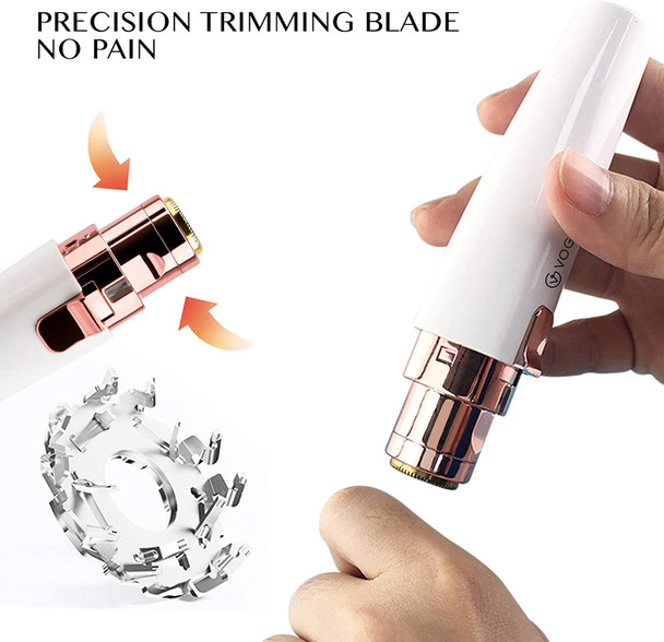 Rechargeable Eyebrow Trimmer & Facial Hair Remover 2 IN 1 Razor