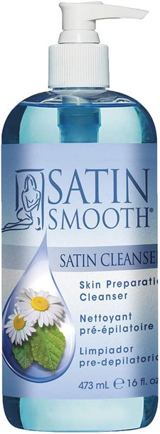 SATIN SMOOTH Skin Preparation Cleanser - Satin Cleanser, 16 Fluid- Ounces