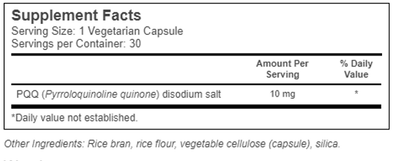 Life Extension Pqq Caps With Biopqq, 10 Mg, 30 Veg Capsules