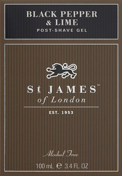St James of London Black Pepper & Persian Lime Post-Shave Gel, 100 Milliliters