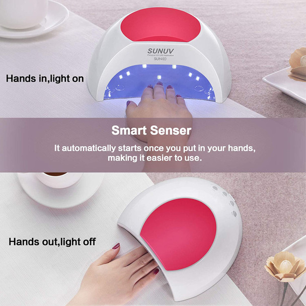 SUNUV 48W Professional UV LED Nail Lamp for Gel Polish UV Light 33 PCS Led Beads SUN2C