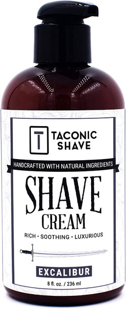 Taconic Shave Excalibur Shaving Cream Pump Bottle High Lather Forumla 8 oz