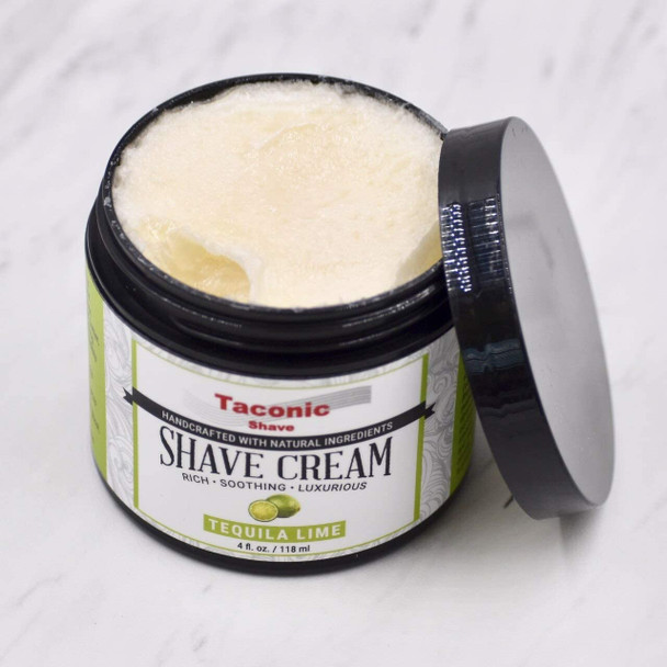 Taconic Shave LIME Shaving Cream with Organic Oils - 4 oz. - MADE IN THE USA by Taconic Shave