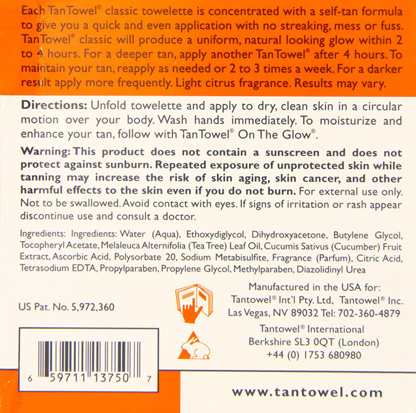 Tan Towel Full Body Classic 15 pk, 15 Count