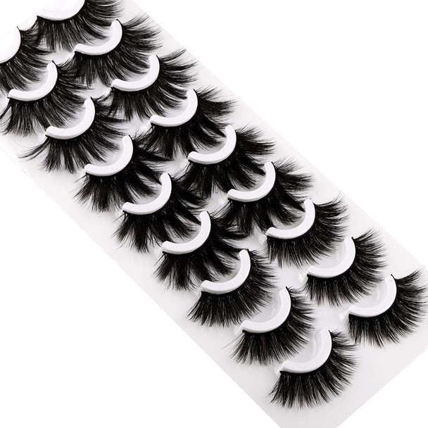 Thick Mink Eyelashes Faux Cils 18 Pairs 20MM Fluffy Long False Lashes Pack Dramatic Full 5D Crossed Fake Eyelashes Bulk by Yawamica