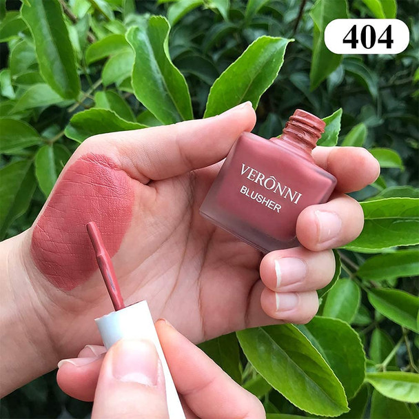 VERONNI Fruit Juice Liquid Blusher,Vegan Face Blush Waterproof Long Lasting Blushes,Cruelty-Free for a Shimmery Finish (#404)