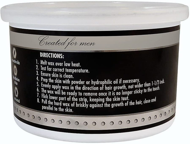 Wax Necessities Barbero Depilatory Hard Wax Steel for Men 14 Ounces