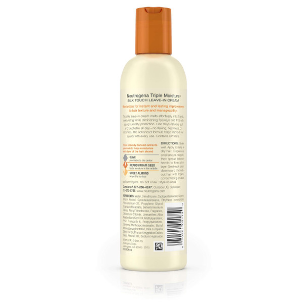 Neutrogena Triple Moisture Silk Touch Leave-In Cream For Dry And Damaged Hair, 6 fl. oz.