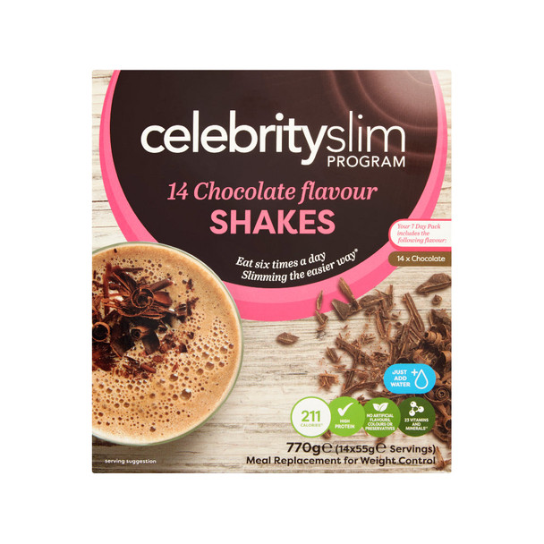 Celebrity Slim 7 day chocolate flavour shakes