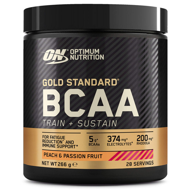 Optimum Nutrition Gold Standard Bcaa, Amino Acid Powder, Vitamin C With Zinc, Magnesium And Electrolytes, Immune Booster, Peach And Passionfruit, 28 Servings, 266 G, Packaging May Vary