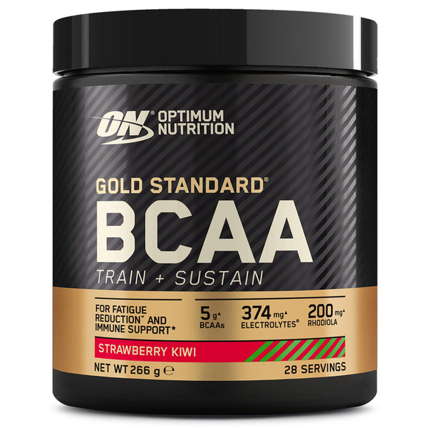 Optimum Nutrition Gold Standard Bcaa, Amino Acid Powder, Vitamin C With Zinc, Magnesium And Electrolytes, Immune Booster, Strawberry Kiwi, 28 Servings, 266 G, Packaging May Vary