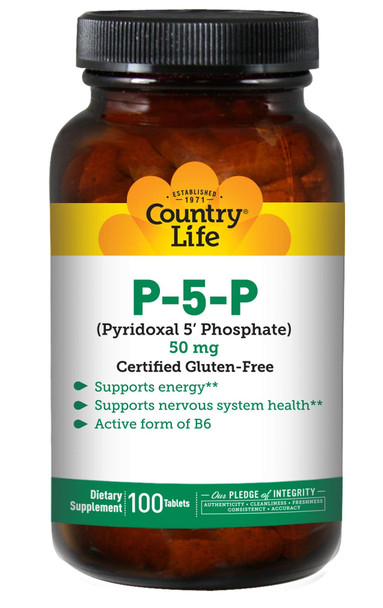 Country Life P-5-P (Pyridoxal Phosphate) 50 mg 100-Count