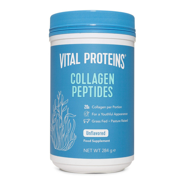 Vital Proteins Collagen Peptides Powder Supplement (Type I, III) - Hydrolyzed Collagen - Non-GMO - Dairy and Gluten Free - 20g per Serving - Unflavored 284g Canister