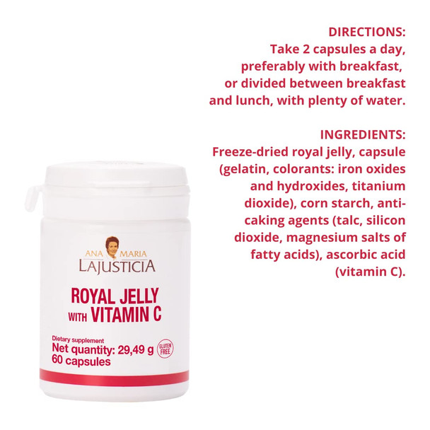 Ana Maria Lajusticia - Royal Jelly with Vitamin C - 60 Capsules