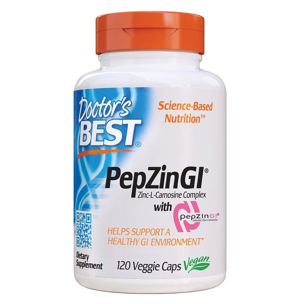 Doctor's Best PepZin GI- Zinc-L-Carnosine Complex 120 Veggie Caps