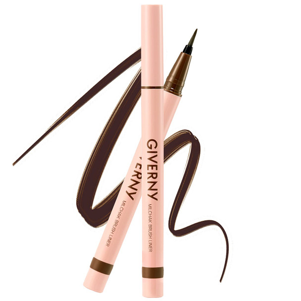 GIVERNY Milchak Waterproof Liquid Brush Eyeliner Brush 1g (03 Brown)