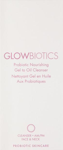 Glowbiotics MD Probiotic Nourishing Gel to Oil Cleanser Makeup Remover - For Dry, Normal, and Sensitive Skin - 4 Fl Oz