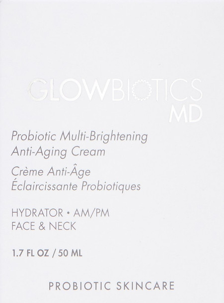GLOWBIOTCS MD, Probiotic MultiBrightening AntiAging Cream UltaHydrating and UltraBrightening For Dry and Normal Skin Types, 1.7 Fl Oz