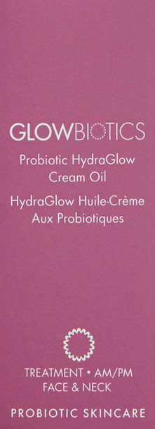Glowbiotics MD, Probiotic HydraGlow Cream Oil AntiAging and Calming Oil For Dry Oily Normal Combination and Sensitive Skin Types, 1 Fl Oz