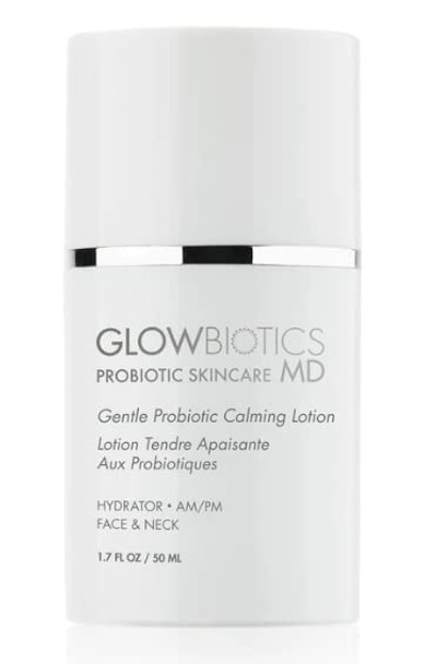 Glowbiotics MD, Gentle Probiotic Calming Lotion Antioxidant Face Hydration For Oily Combination and Sensitive Skin Types, 1.7 Fl Oz