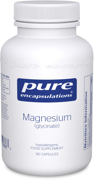 Pure Encapsulations - Magnesium (Glycinate) 120Mg - Bioavailable Magnesium Chelate Tiredness And Fatigue Supplement - 90 Capsules